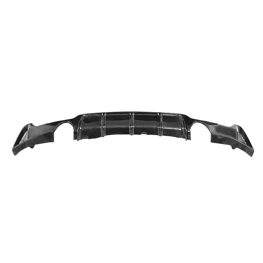 BMW F32, F33, F36 4 Series carbon fiber diffuser with dual exhaust, featuring a sleek MP style design by CT Carbon.