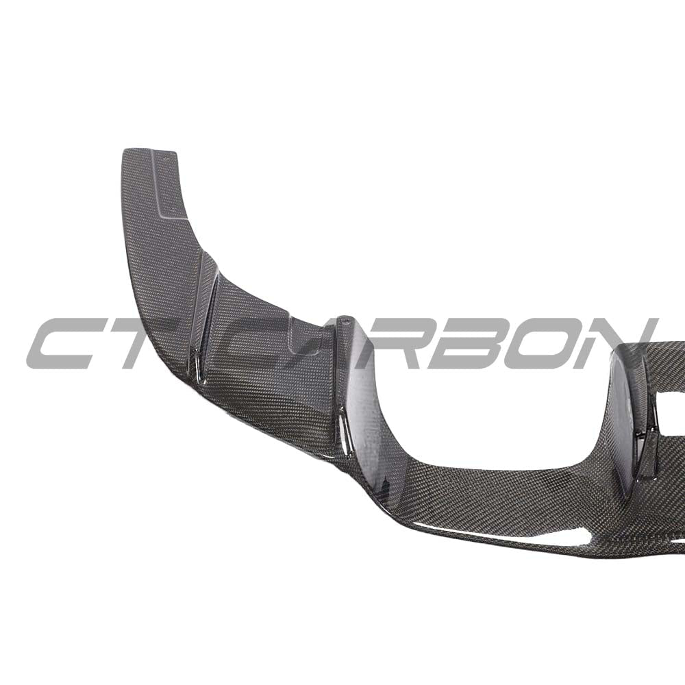 BMW F87 M2/M2C CT Carbon full car diffuser kit with K-style carbon fiber design, showcasing sleek, high-performance automotive accessories.
