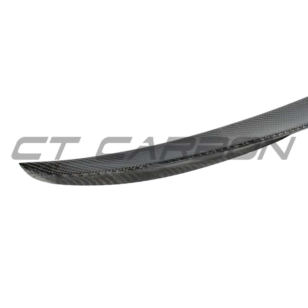 BMW F30 3 Series saloon with CT Carbon full carbon fibre kit, showcasing sleek carbon fiber components and sporty design elements.