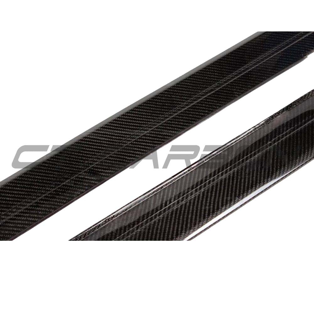 BMW F30 3 Series saloon with CT Carbon full carbon fiber kit, showing front bumper, side skirts, and rear diffuser in detail
