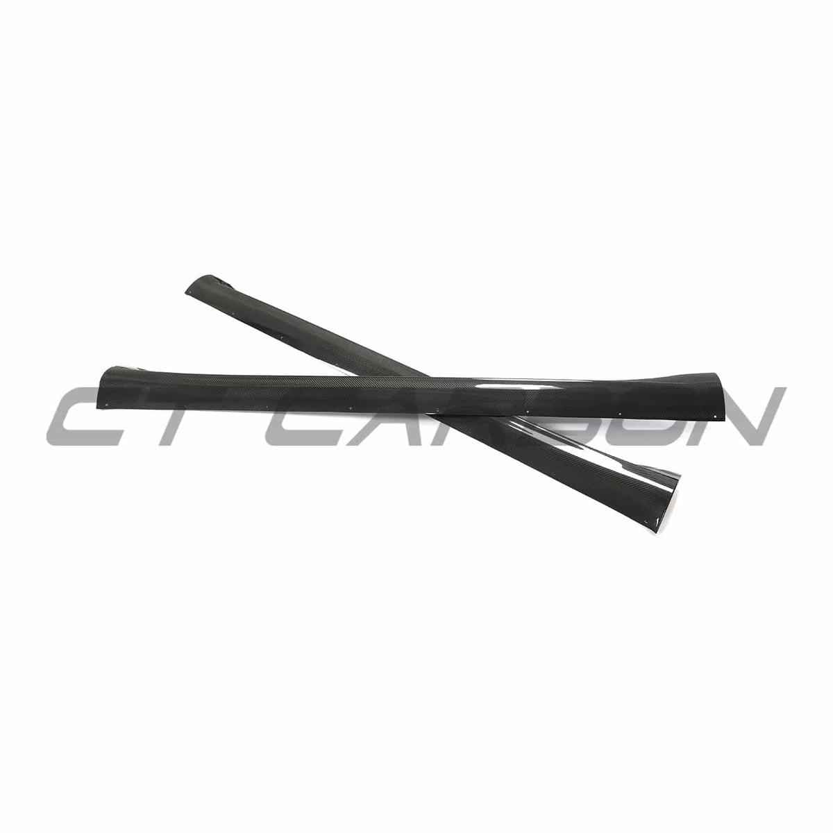 Tesla Model Y MK1 2020-2025 carbon fibre full kit by CT Carbon, includes custom carbon fibre parts for vehicle enhancement.