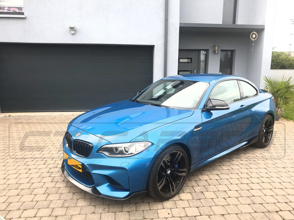 BMW Fxx Series carbon fiber mirrors by CT Carbon, sleek replacement side mirrors with a matte finish for F20, F21, F22, F23, F30, F31, F32.