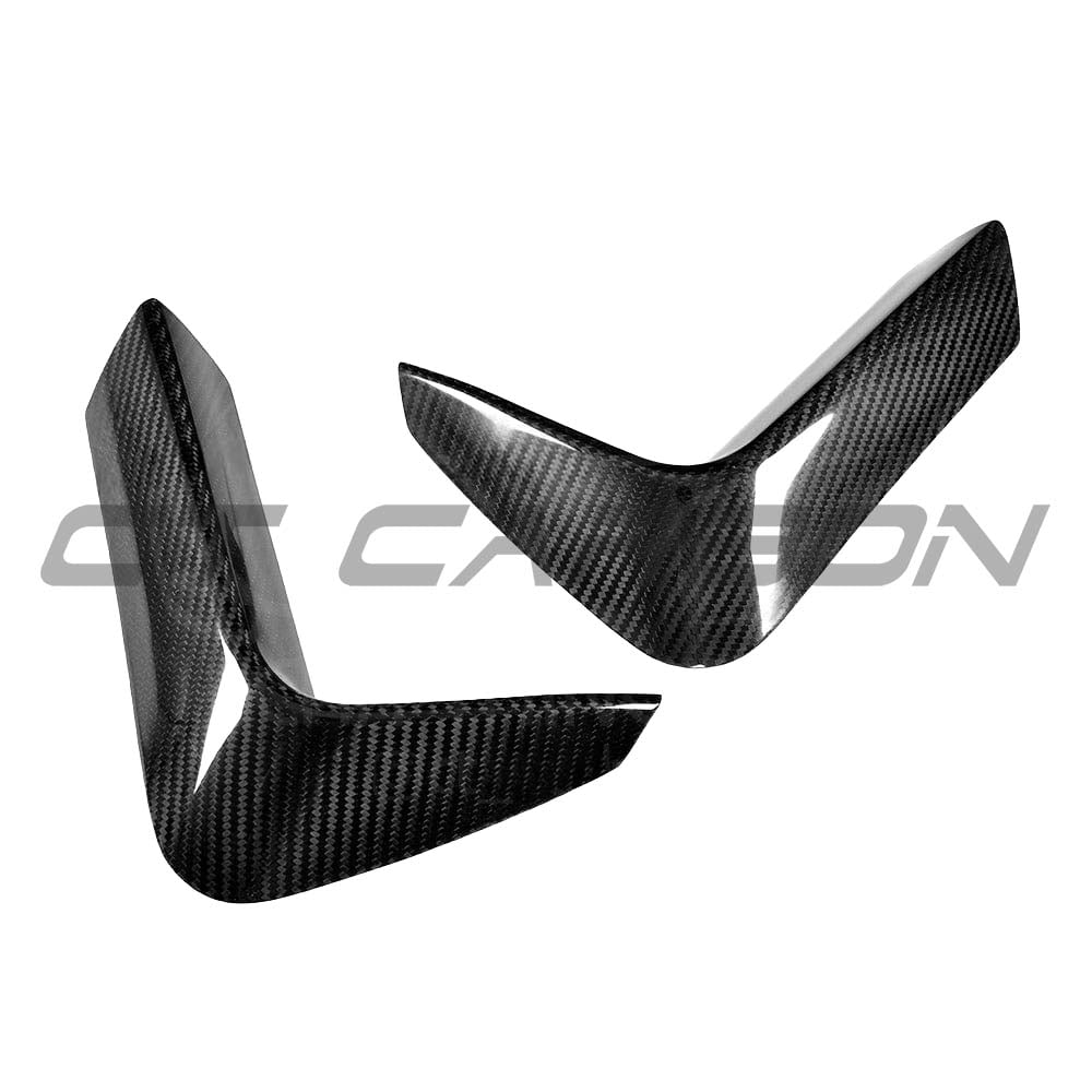 BMW M3 M4 F80 F82 F83 rear carbon fiber bumper canards by CT Carbon, showing aerodynamic accessories on the vehicle.