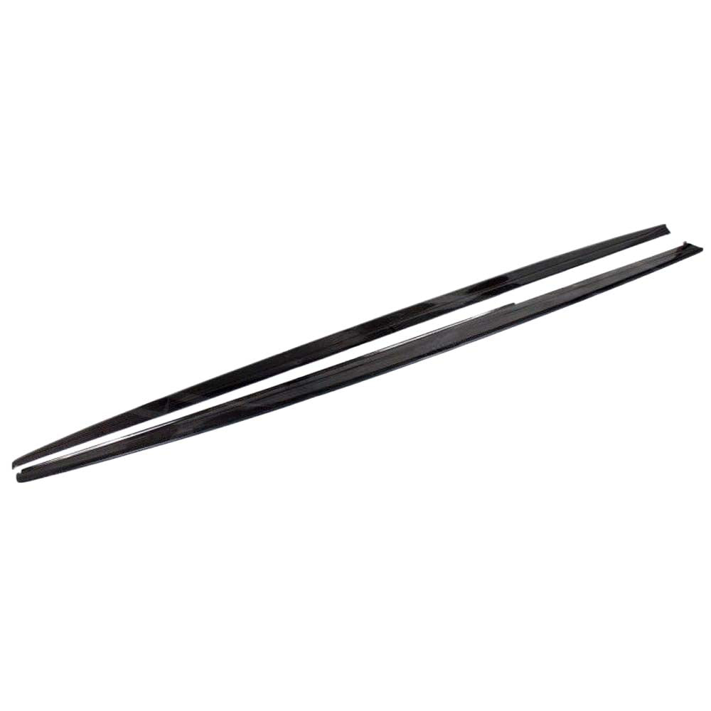 BMW F30/F31 3 Series carbon fibre side skirts by CT Carbon, sleek MP style, installed on side of the vehicle.