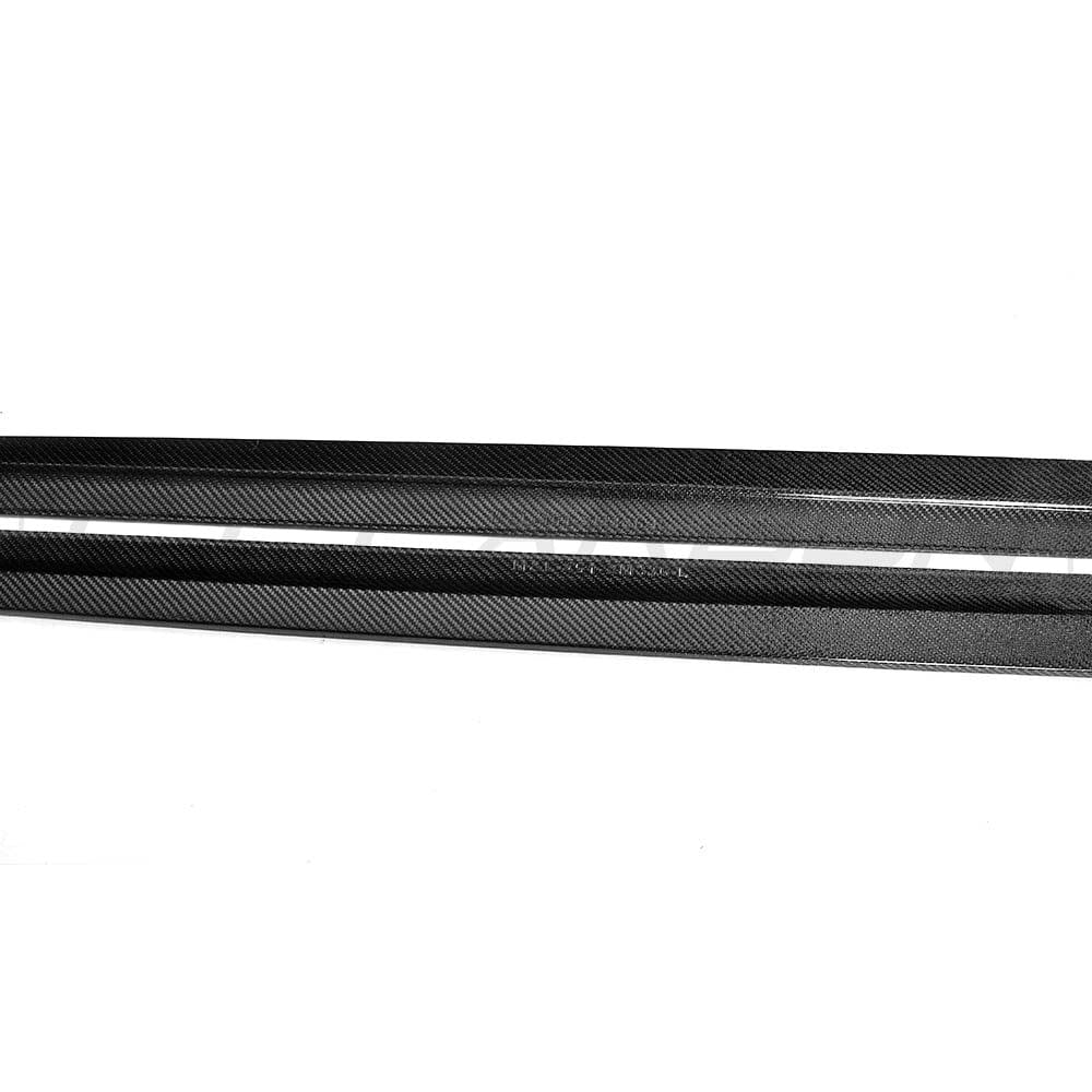 BMW G30 5 Series V8 carbon fibre side skirts by CT Carbon, showcasing sleek, lightweight side panel enhancements for modern BMW.