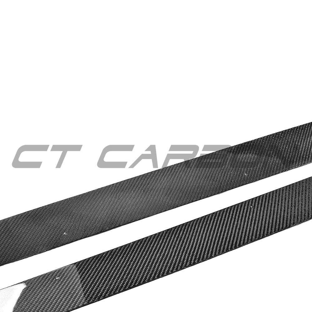BMW G30 5 Series carbon fiber side skirts from CT Carbon, featuring V8 model styling and MP-style design.