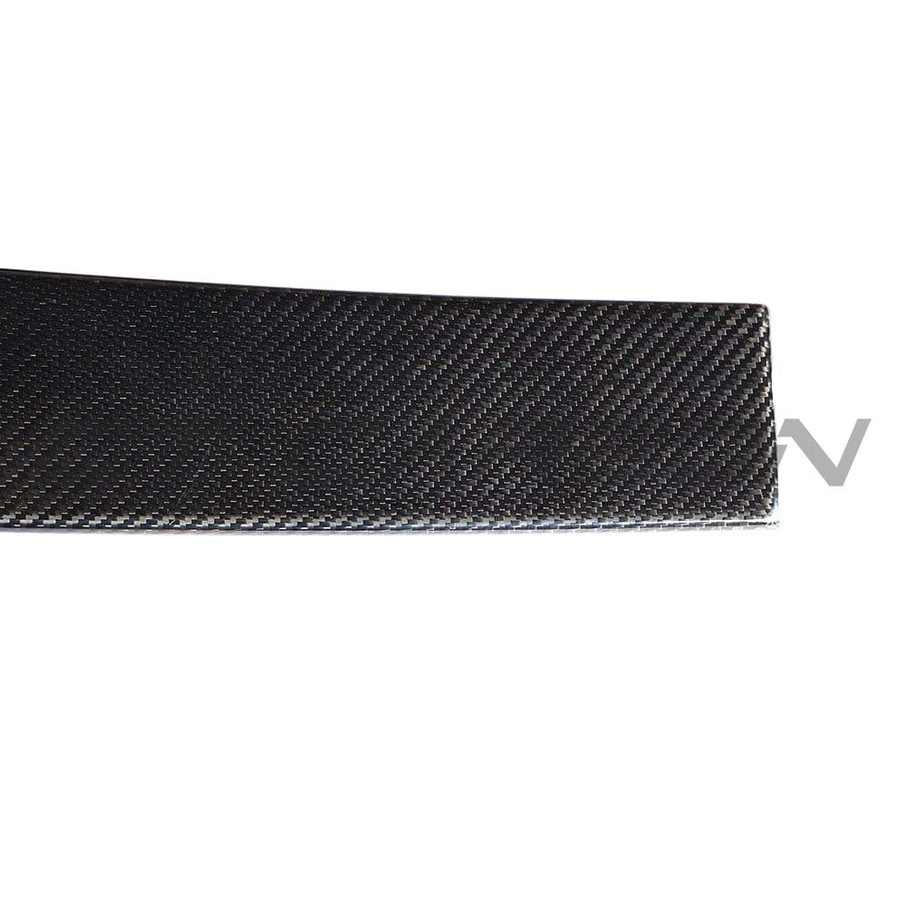 BMW M2C, M3, M4 carbon fiber seat back by CT Carbon, lightweight racing-style interior accessory, detailed view of sleek carbon fiber.