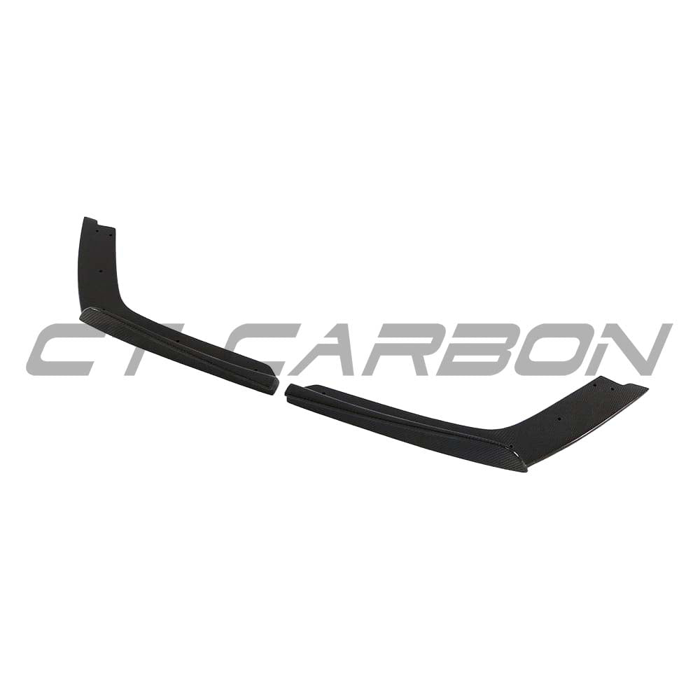 BMW M3 M4 F80 F82 F83 carbon fiber rear bumper corners by CT Carbon, lightweight accessory for sporty rear styling.
