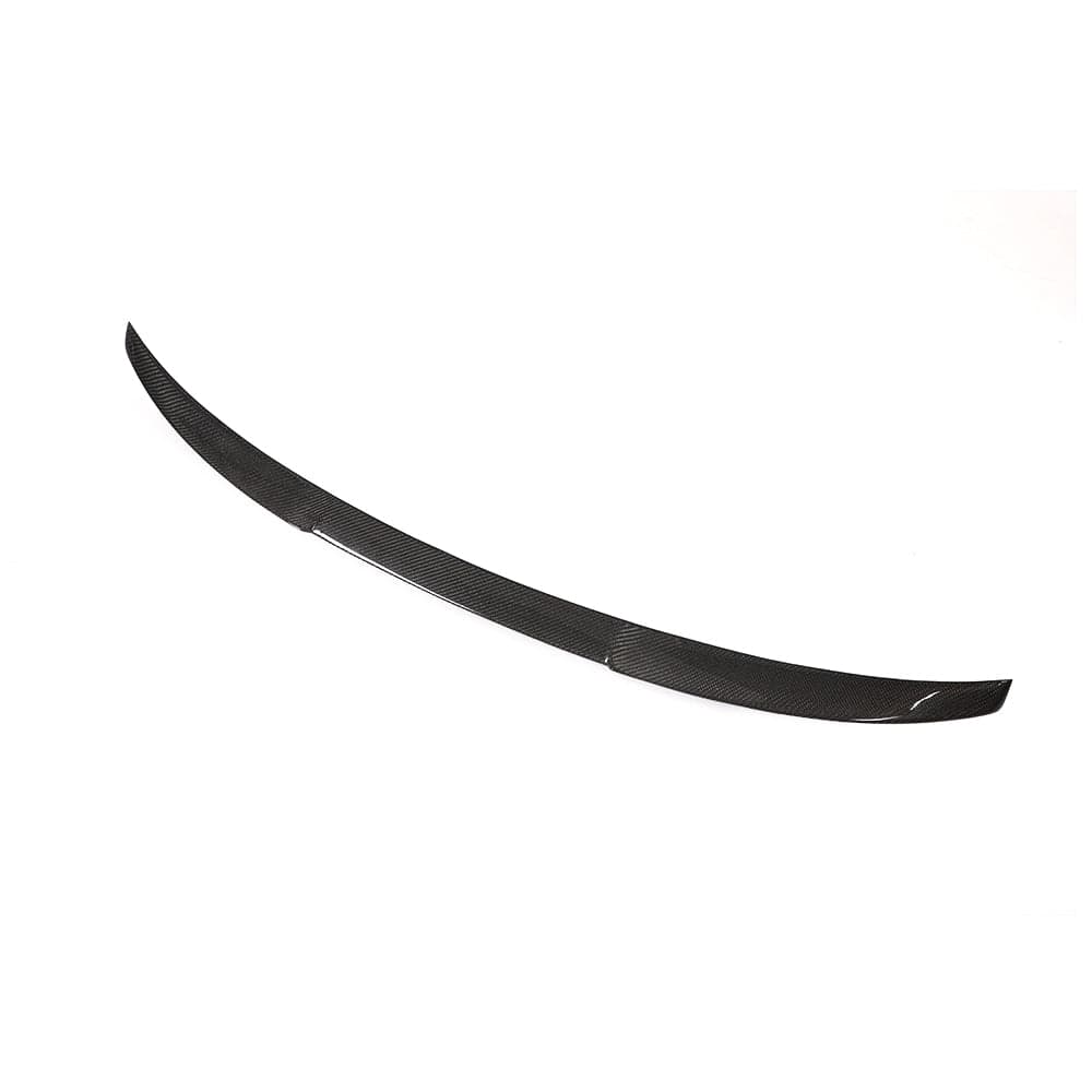 Carbon fiber spoiler for Audi A3 S3 RS3 8V saloon by CT Carbon, V-style design enhancing sporty look and aerodynamics.