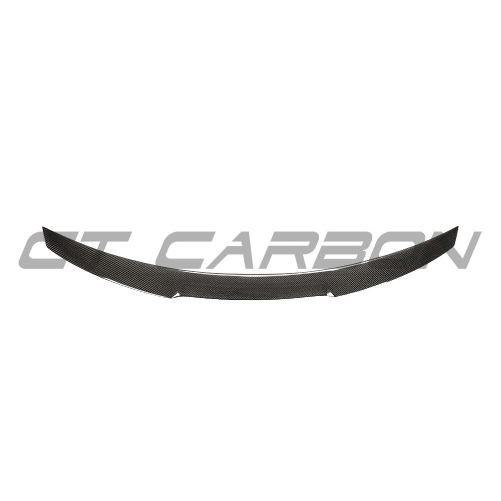 BMW M4 F82 carbon fibre spoiler by CT Carbon, MP style, showcasing sleek aerodynamic design and lightweight carbon fibre material.