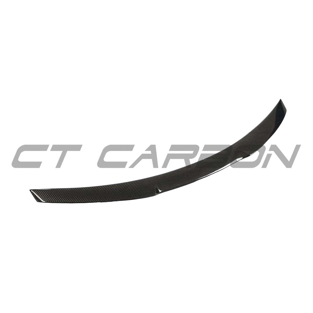 BMW M4 F82 carbon fibre spoiler by CT Carbon, MP style, featuring sleek aerodynamic design and high-quality carbon fiber finish.