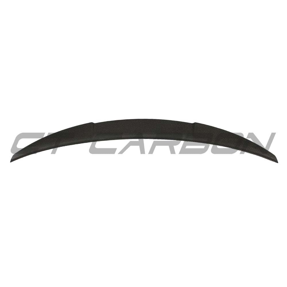 BMW M2 F87 M2C F22 carbon fibre spoiler by CT Carbon, showcasing sleek, aerodynamic design on the vehicle's rear.