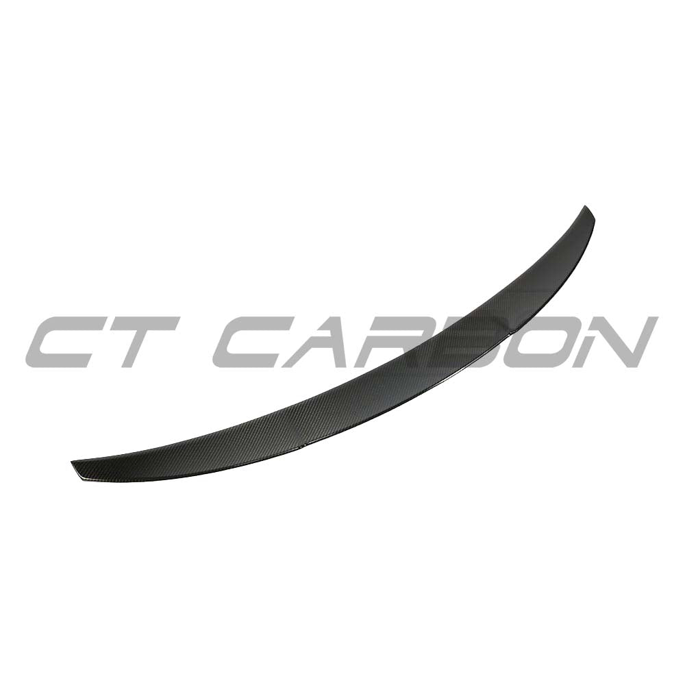 BMW M2 F87 M2C F22 carbon fibre spoiler by CT Carbon, showcasing sleek V6 design on the vehicle's rear.