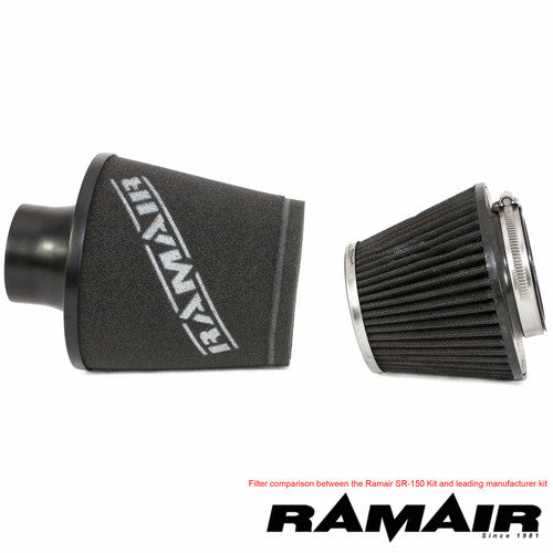 Ramair intake induction foam air filter kit installed in a Ford Fiesta ST 150 2.0L engine for improved airflow and performance.