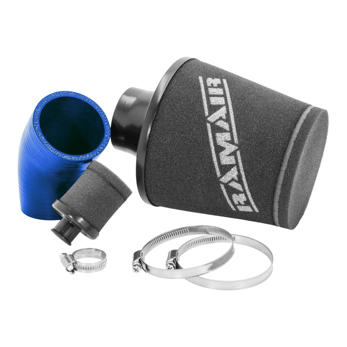 Ramair R50 Mini Cooper Blue SR performance induction foam air filter kit fitted in engine bay, showing the foam filter and intake components.