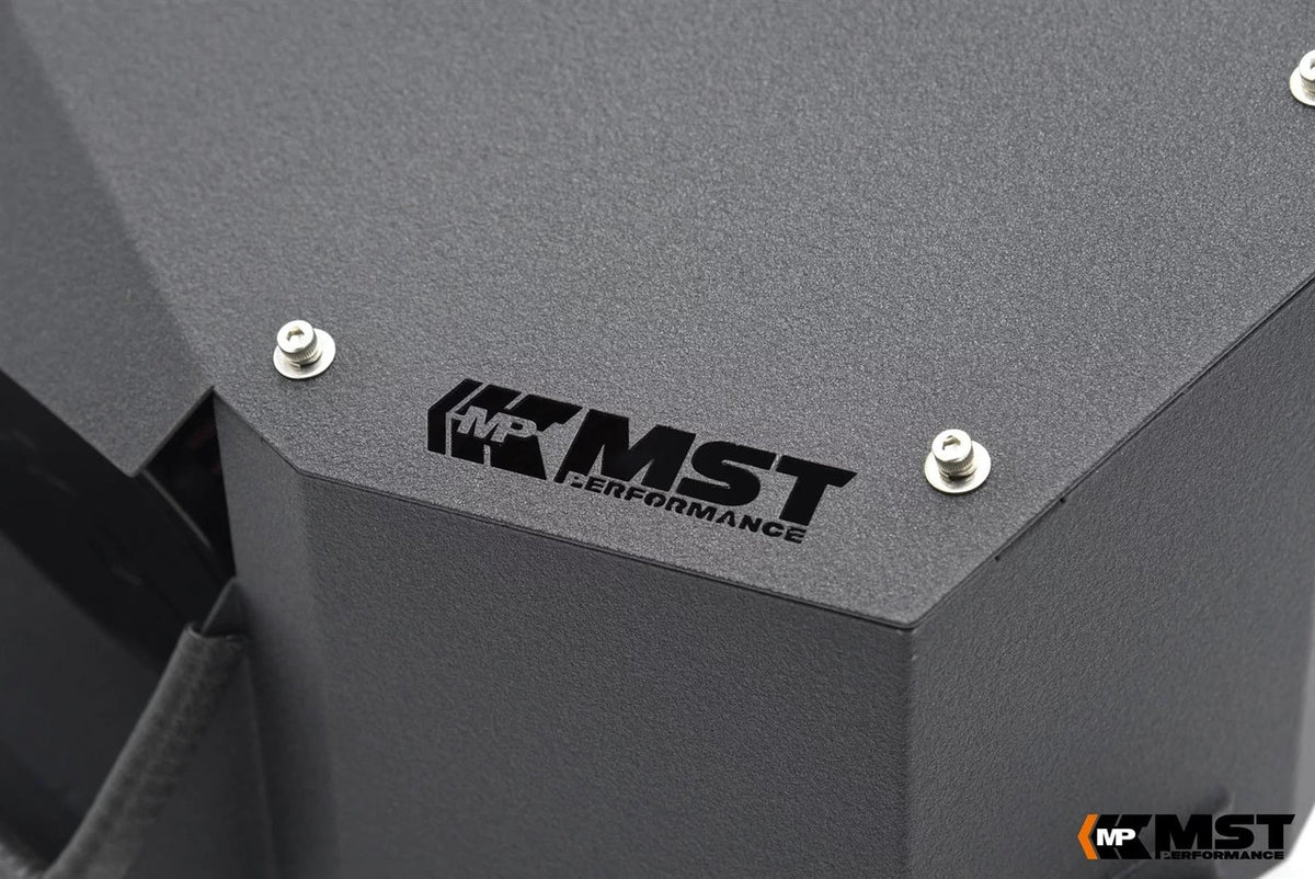 MST Performance 2.0TDI MQB VAG induction kit with air filter and intake tubing for improved engine airflow.