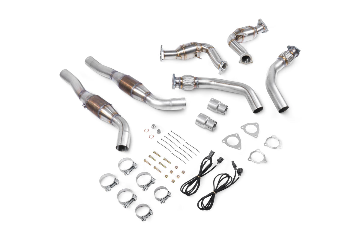 Scorpion Sports Cat Downpipe for Audi S4 B8/8.5 and S5 3.0 TFSI V6 quattro models, front pipes with sports catalytic converters.