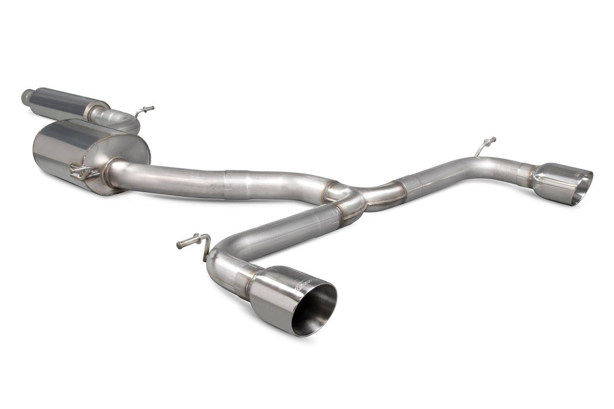 Scorpion Volkswagen Golf Mk7.5 GTI GPF-Back Exhaust System with performance pack, resonated GPF-back design, chrome finish