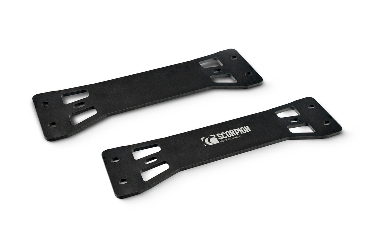 Pair of Scorpion BMW E46 exhaust tunnel braces and mounts for 320, 325, 330 Cabriolet, Coupe, Saloon, and Estate models.