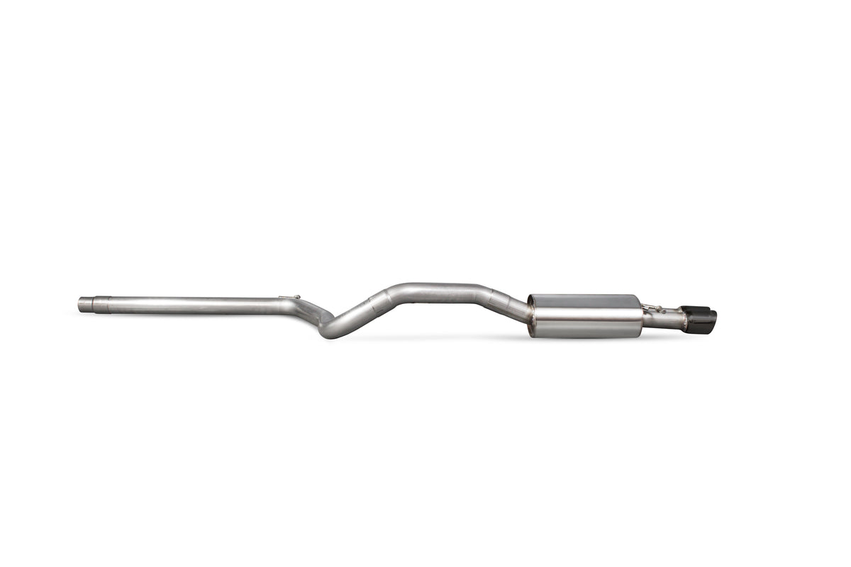 Scorpion Volkswagen Polo Gti 1.8T 9n3 non-resonated cat-back exhaust system with chrome tips and stainless steel piping.