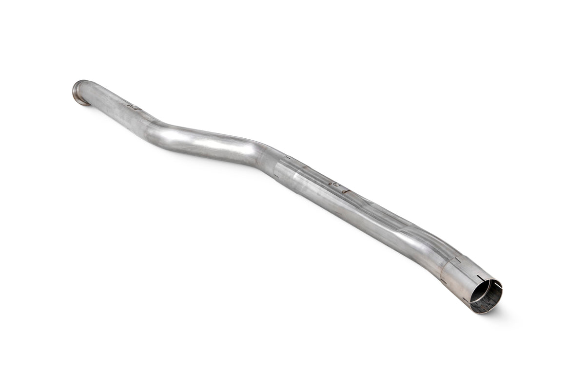 Scorpion BMW 220I G42 GPF Delete Pipe installed on GPF model, showing the stainless steel exhaust pipe with polished finish.