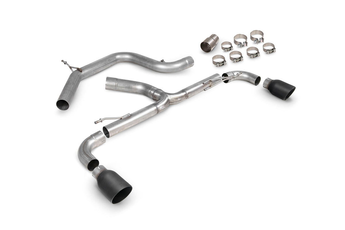 Scorpion Volkswagen Golf Mk6 GTI 2.0 TSI Edition 35 cat-back exhaust system with non-resonated Predator design, polished metal finish.