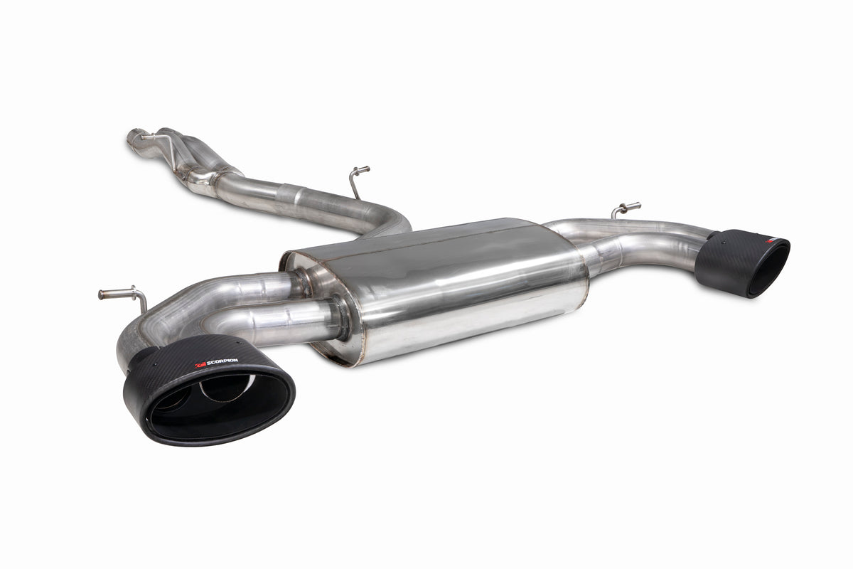 Scorpion Audi TT MK3 GPF-Back Exhaust System without valves, non-resonated, stainless steel, for TT RS coupe models.