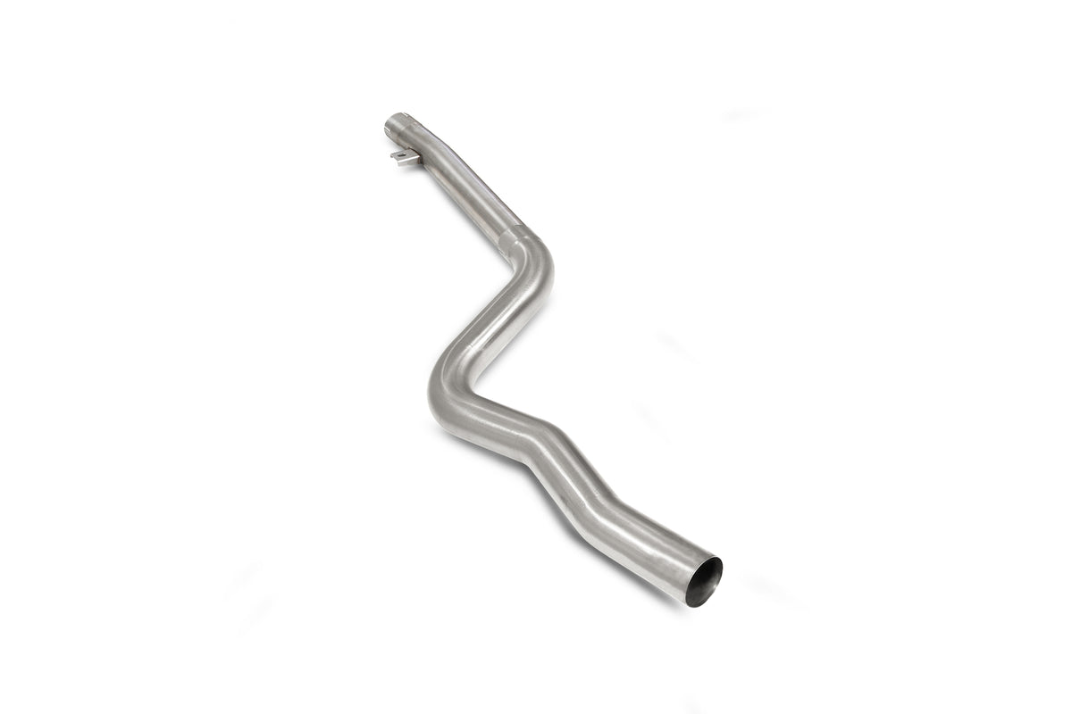 Scorpion Exhausts GPF Delete Pipe for BMW M140i, M240i F22, F23, F20, F21 models with xDrive, showcasing the high-quality exhaust part.