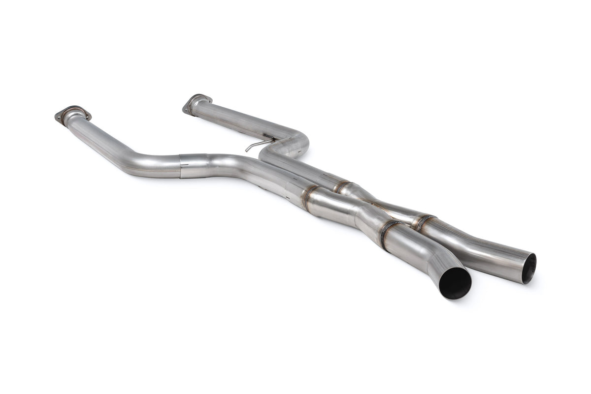 Scorpion BMW X3 M LCI, X4 M, X4 M Competition exhaust mid-pipe in metallic finish, designed for non-GPF 3.0 LCi models.