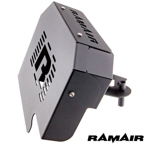 Ramair Ford Focus ST 225 blue induction kit with ECU holder, high-performance air intake system for improved engine airflow.