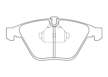 Official Endless EIP120 brake pad shape drawing
