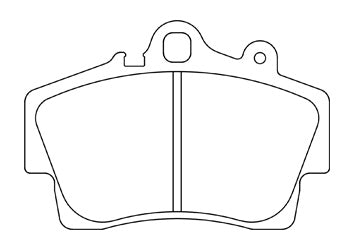 Official Endless EIP142 brake pad shape drawing