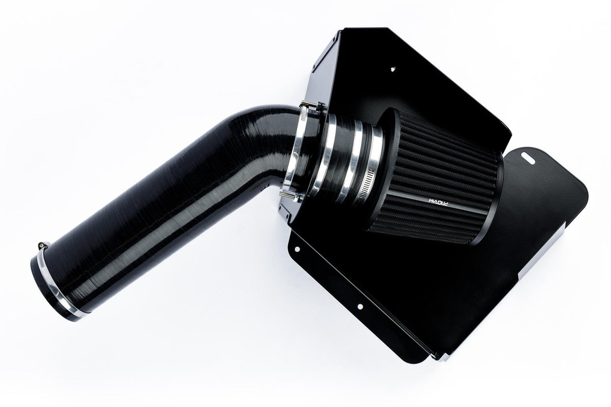 Ramair Proram 2.0 TFSI Audi TTS performance induction kit with air filters and intake hoses, installed in engine bay.