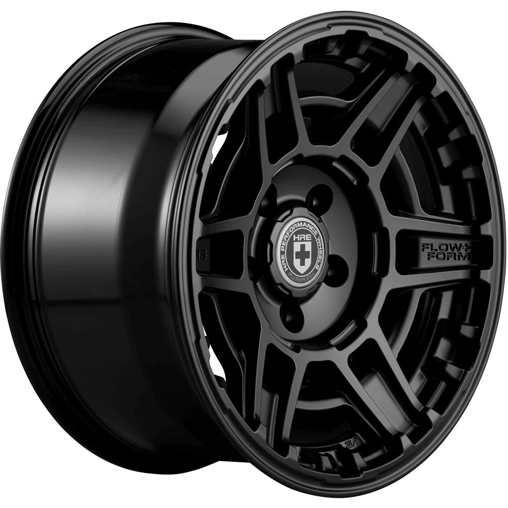 HRE Performance Wheels FT1 alloy wheel showing a sleek, modern multi-spoke design in a close-up view.