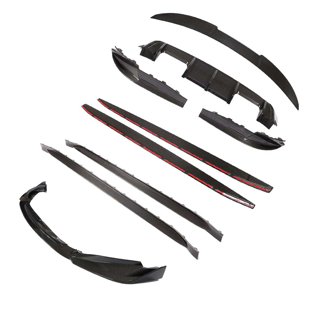 BMW G82 M4 carbon fibre kit V3 by CT Carbon, showing the full exterior carbon fibre components on the car.