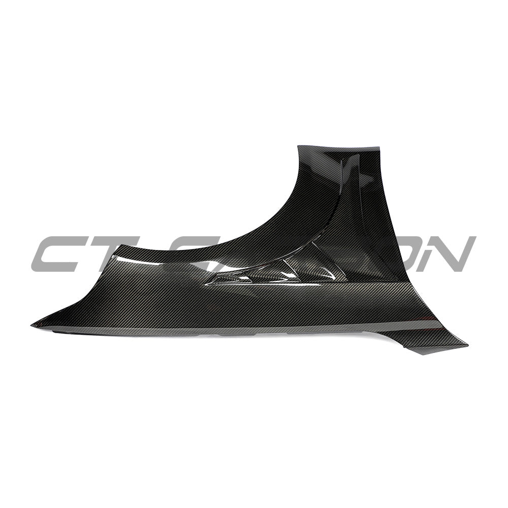 BMW F87 M2 Carbon Fibre Fenders by CT Design, showcasing sleek, lightweight carbon fiber fenders on a sports car.