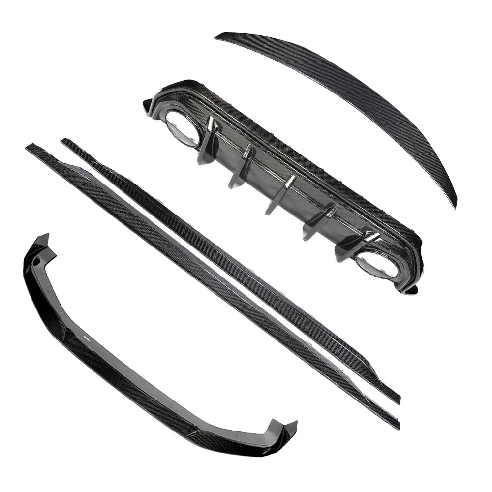 Full car carbon fibre kit for Audi RS3 8Y 2025+ facelift saloon by CT Carbon, featuring sleek, lightweight design components.