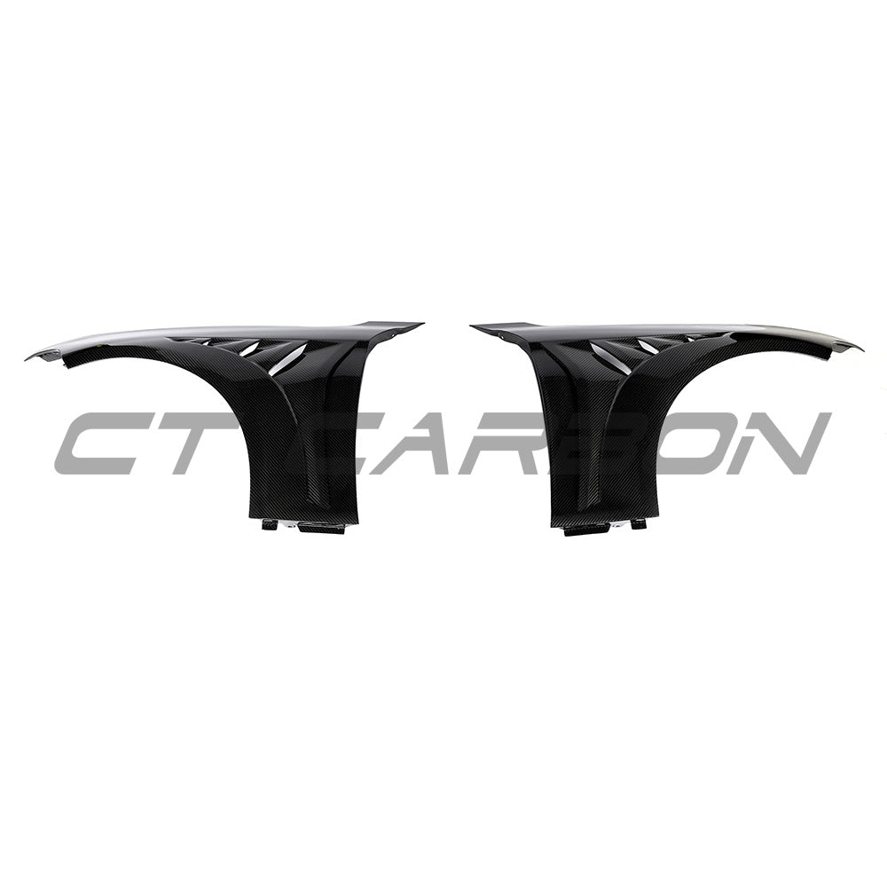 BMW F87 M2 Carbon Fibre Kit by CT Carbon, showcasing the full exterior components in glossy black carbon fiber.