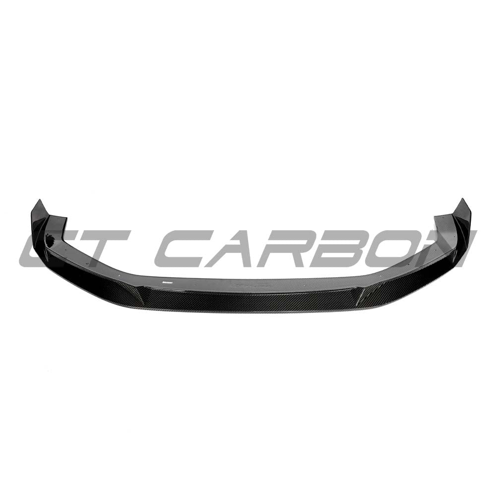 CT Carbon Audi RS3 8Y 2025+ carbon fibre splitter installed on front of sporty hatchback with aerodynamic design