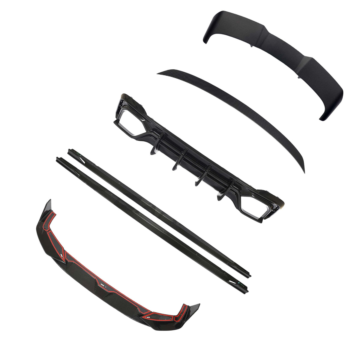 Audi RS6 C8 full carbon fiber kit V2 from CT Carbon, featuring carbon fiber panels and accents on the car's exterior.