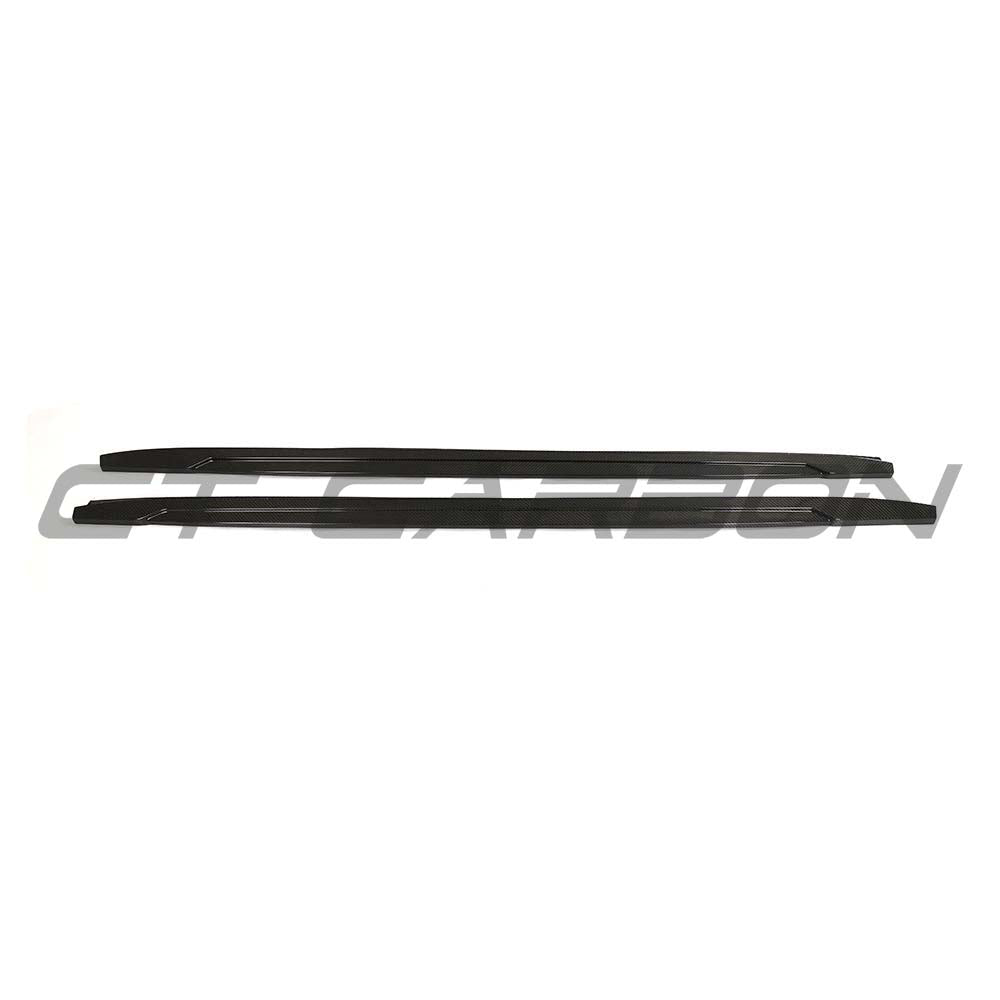 BMW F97 G01 G08 X3 X3M IX3 LCI 2021+ CT Carbon dry carbon fibre side skirts, V1, mounted on vehicle side profile