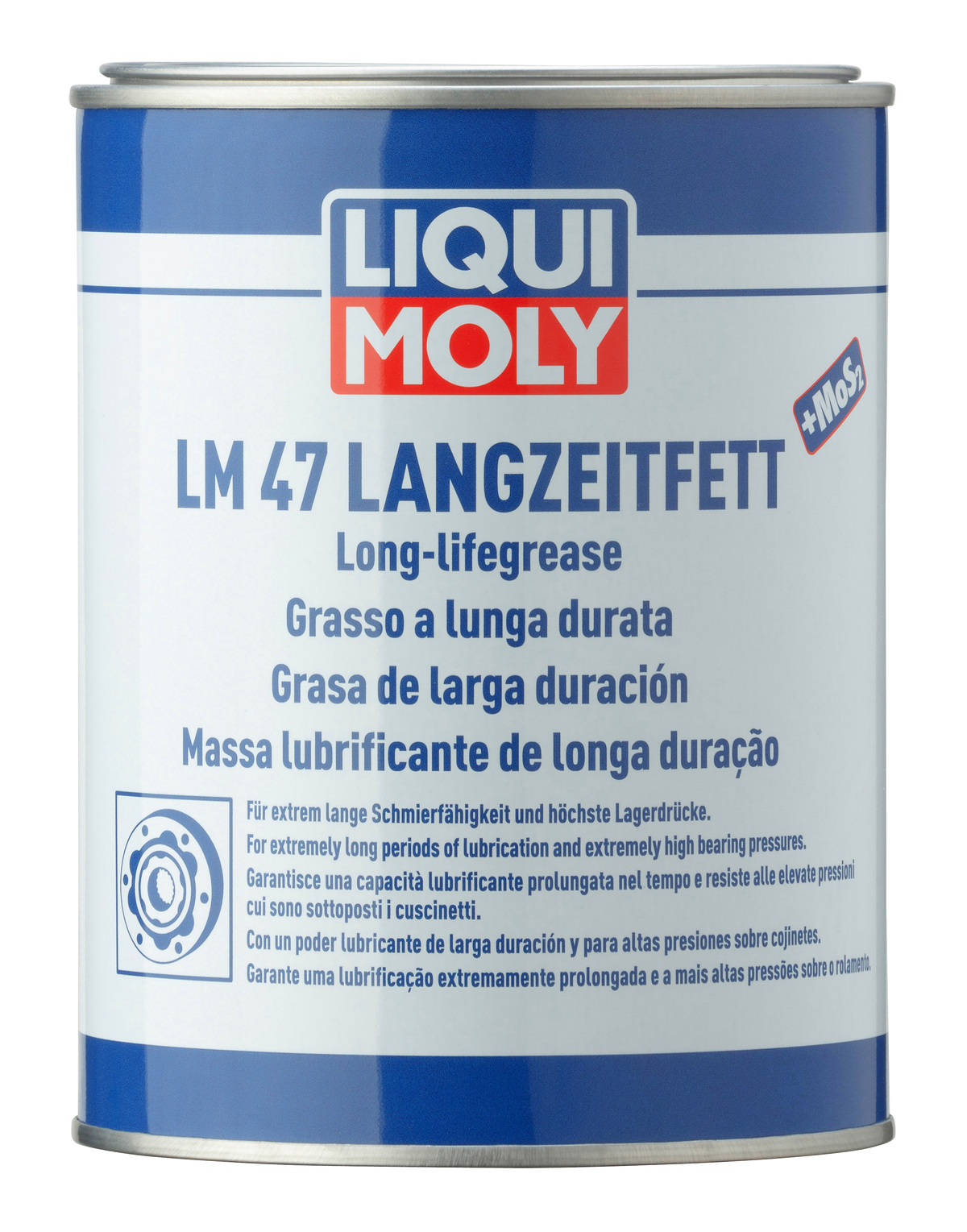 Liqui Moly LM 47 Long-Life Grease with MOS2, a high-performance lubricant suitable for automotive and machinery applications.