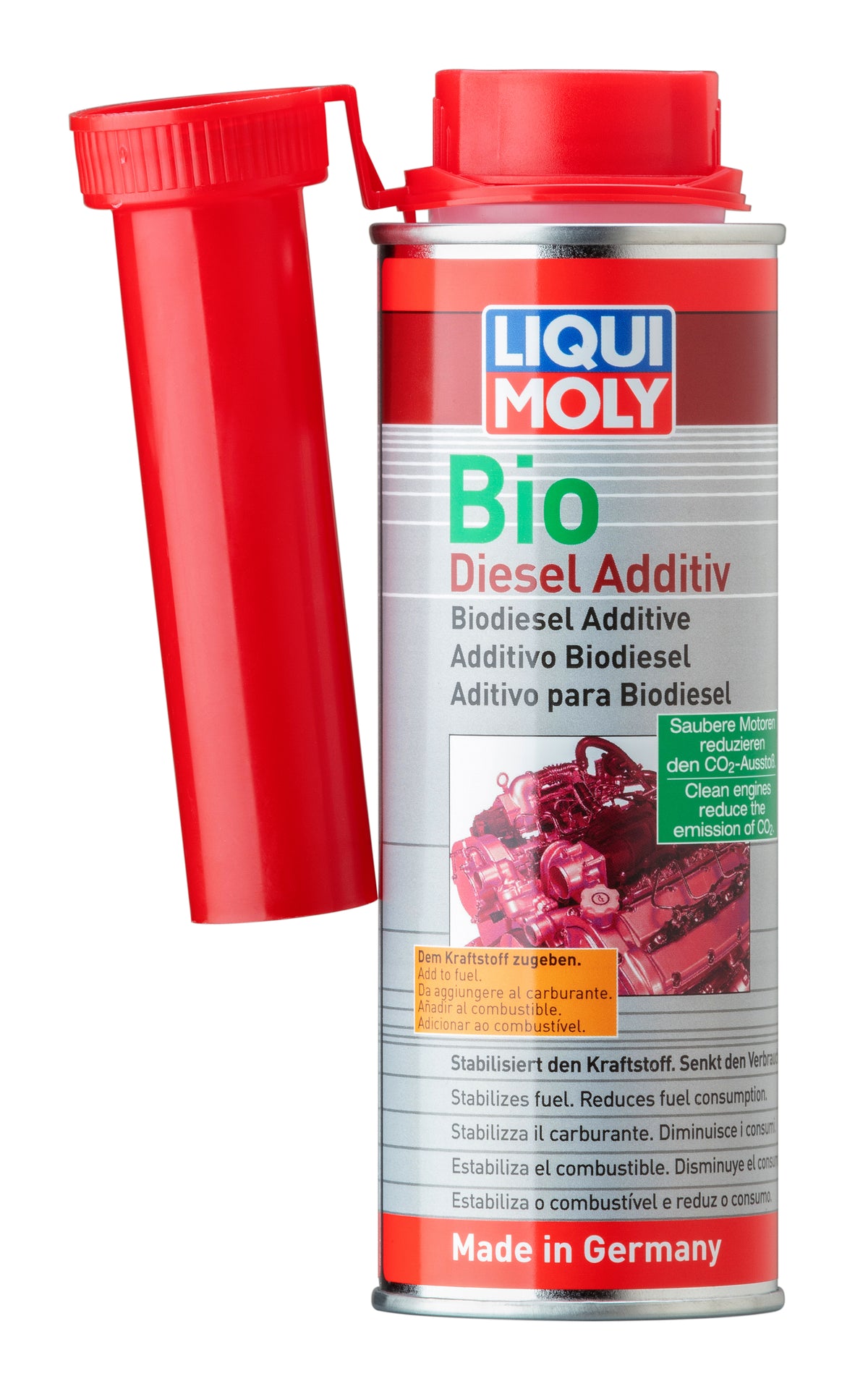 Liqui Moly Bio Diesel Additive 250ml bottle, automotive additive for improving diesel engine performance and fuel quality.