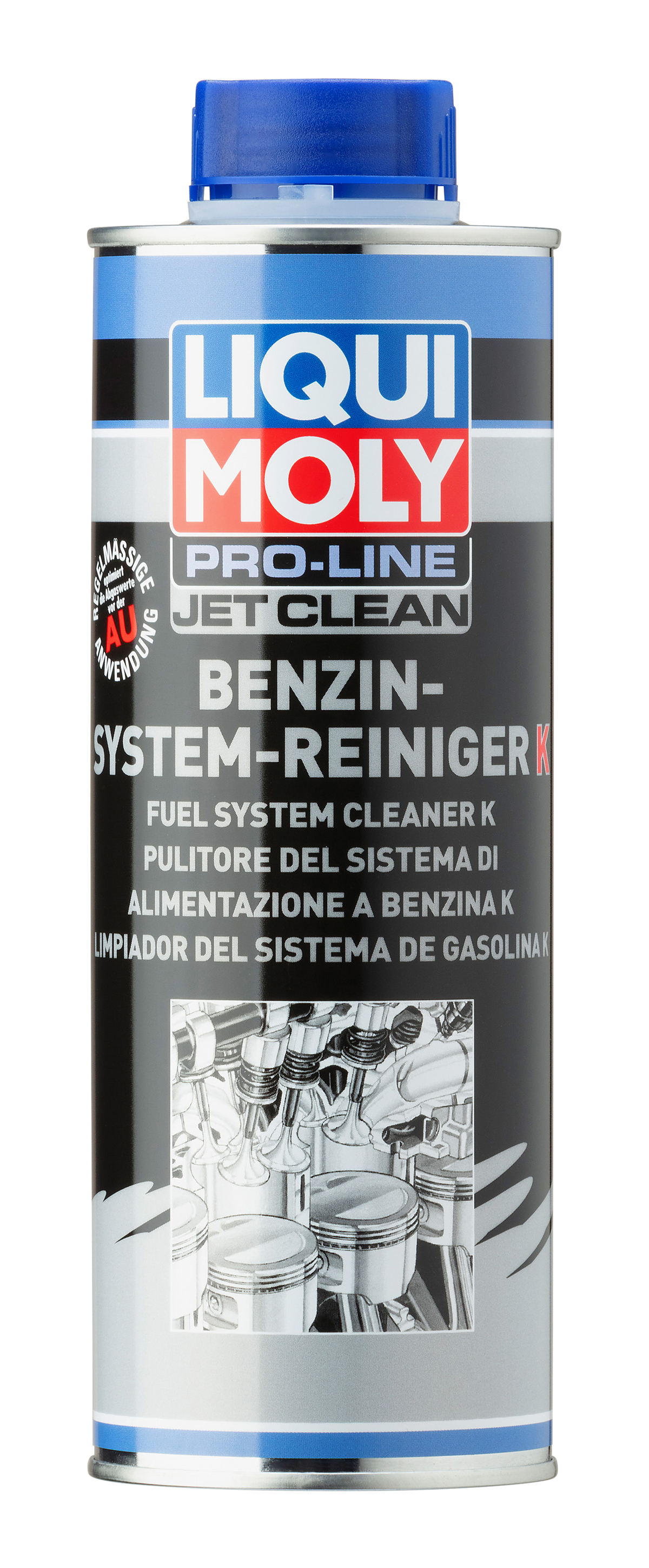 Liqui Moly Pro-Line Jetclean fuel system cleaner K in a 500ml bottle, designed for automotive additives and fuel system treatment.