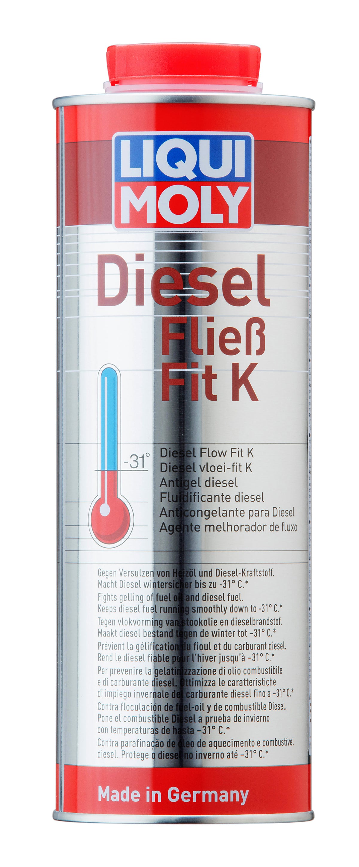 Liqui Moly Diesel Flow Fit K additive bottle for improving diesel engine performance and fuel flow.
