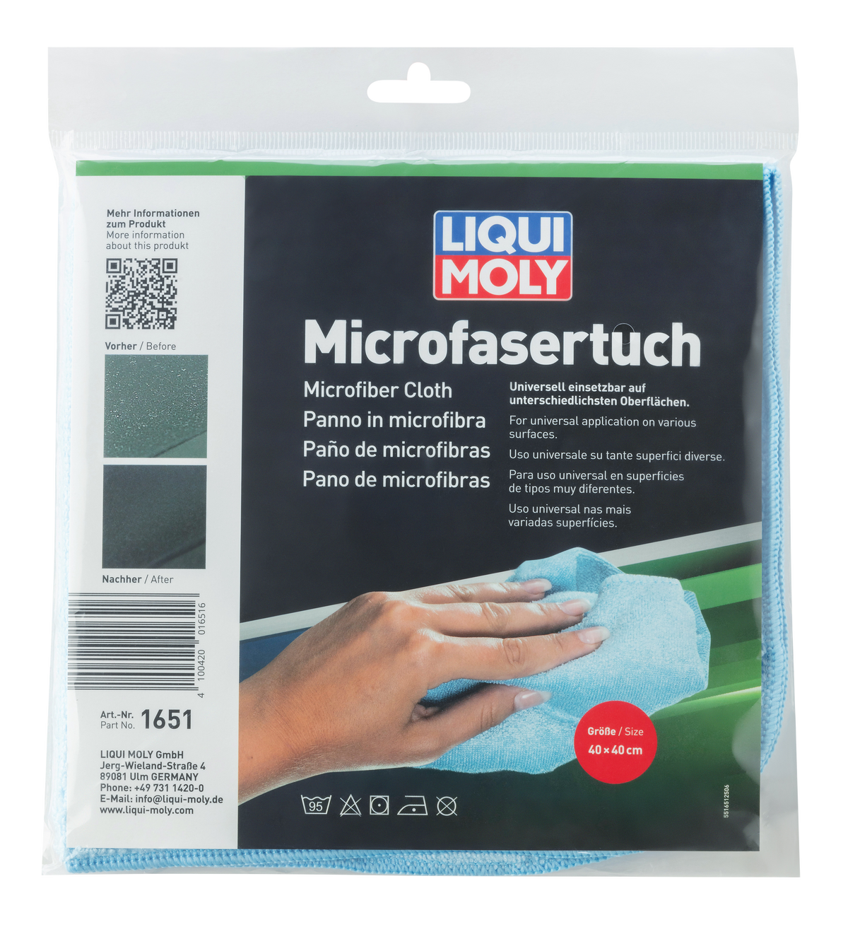 Liqui Moly Microfibre Cloth for detailing, soft and absorbent fabric ideal for cleaning and polishing vehicles.