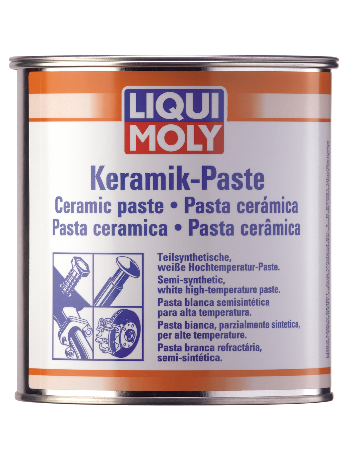 Liqui Moly Ceramic Paste grease and lubricant tube with white cap and labeling for automotive and machinery use.