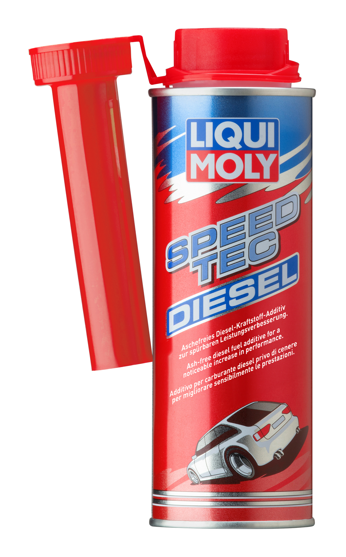 Liqui Moly Speed Tec Diesel additive bottle, 250ml for diesel engine treatment and performance enhancement.