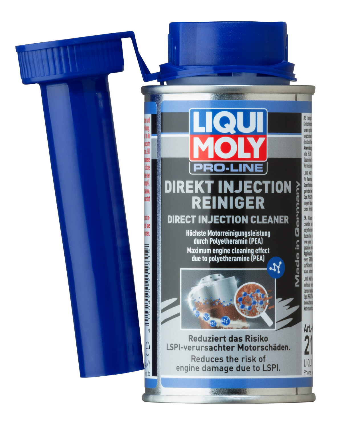 Liqui Moly Pro-Line Direct Injection Cleaner 120ml bottle for engine treatment, designed to clean fuel injectors and improve performance.