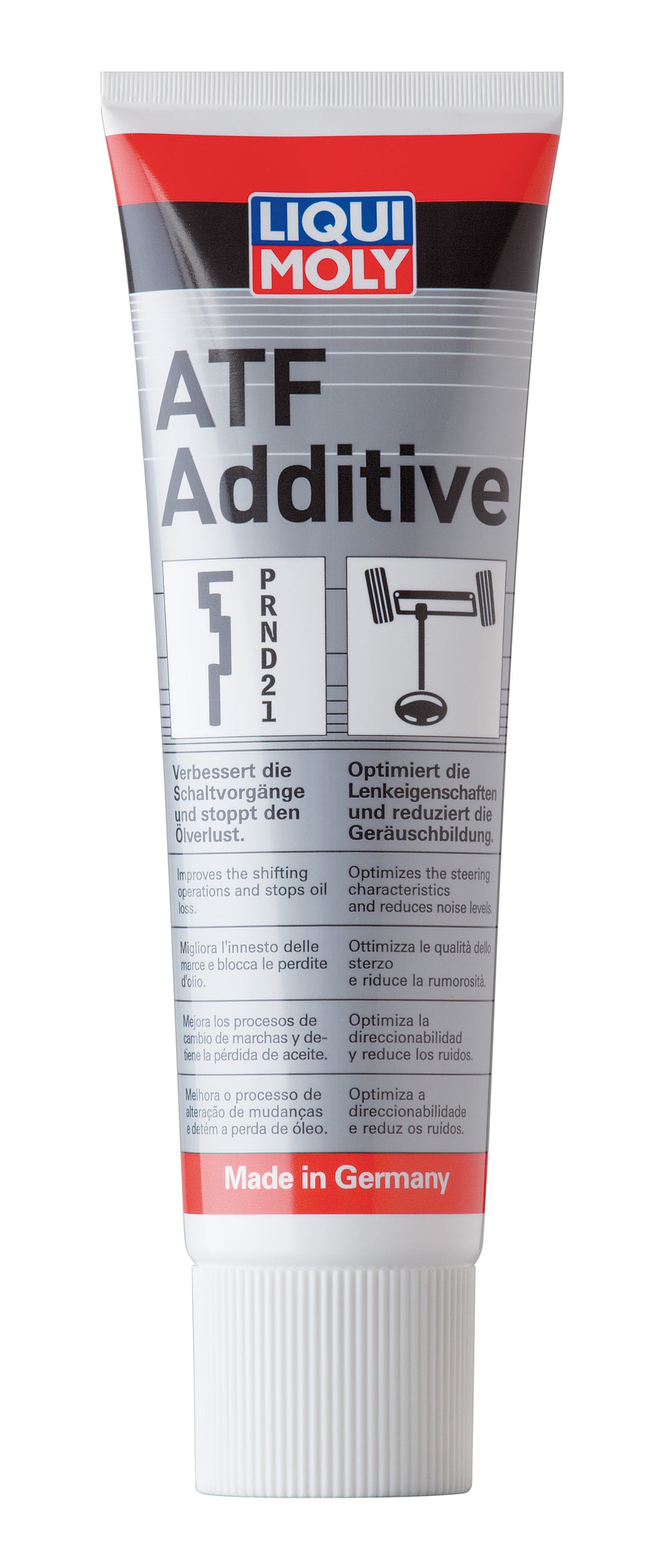 Liqui Moly ATF additive bottle for gearbox fluid, 250ml, with product label visible on the container.